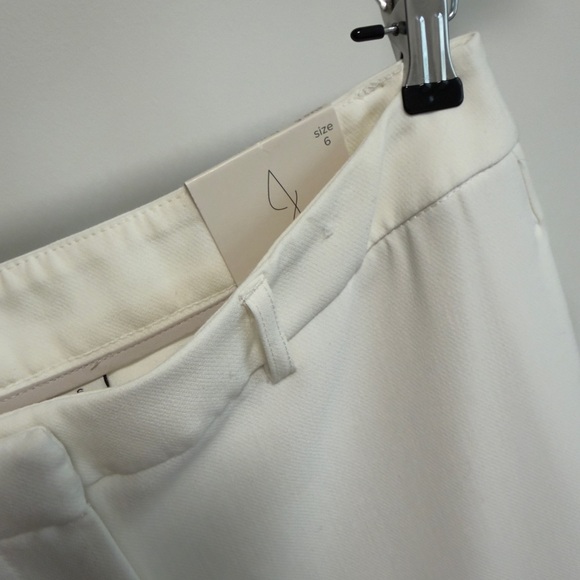 NWT Joie Cream Ivory Hi-Rise Straight Leg Pants | Size 6 | Minimalist Trouser - Picture 4 of 7